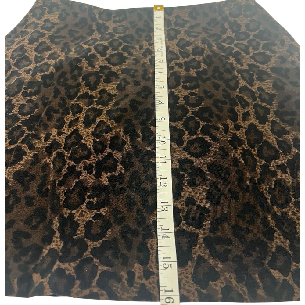Leopard Print Mini Skirt Size 9/10 Low Rise Y2K Festival Style Vintage Animal - Picture 6 of 12